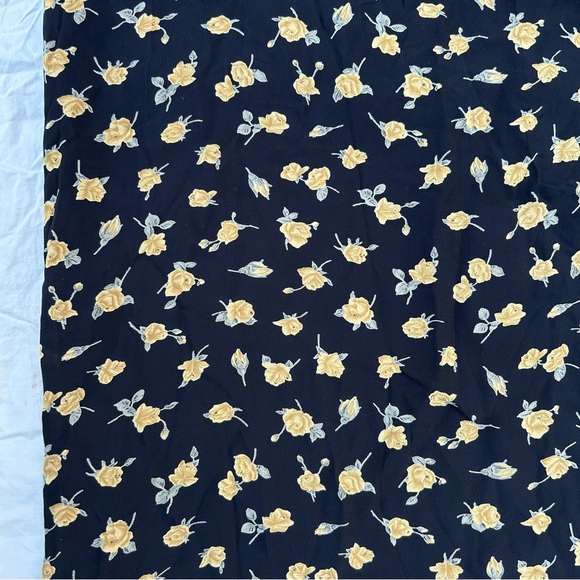 Vintage Guess Collection Black & Yellow Floral Midi Maxi Dress, Y2K Streetwear - Picture 11 of 13